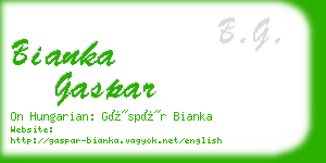 bianka gaspar business card